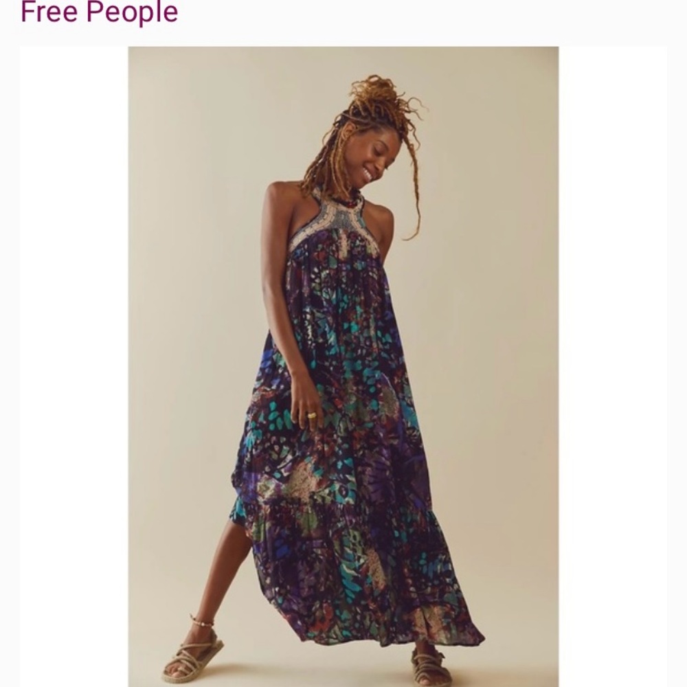 Free People Women's Multicolor Maxi Dress. Size s